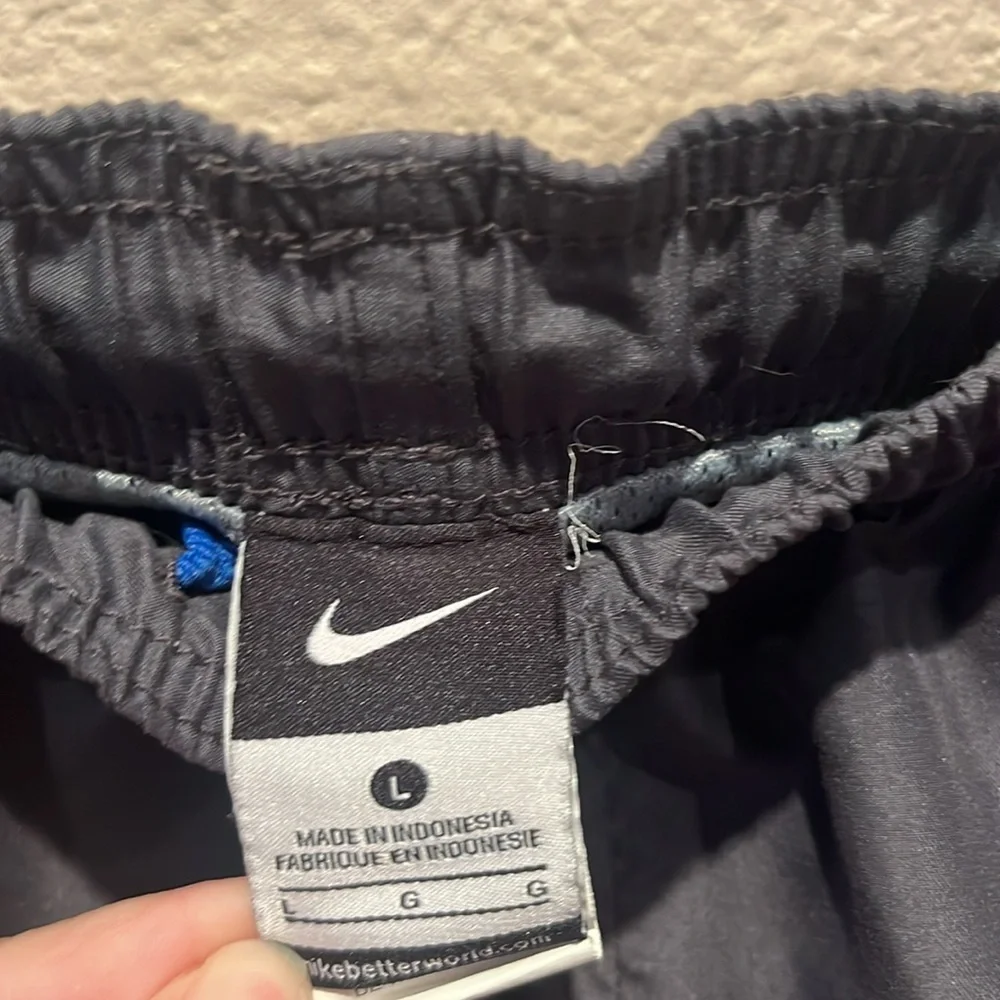 Nike Men’s Gray and Blue Swim Trunks Swim Shorts Size Large